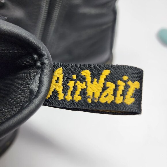 Dr. Martens Youth Size 3 1460J Black Leather Boots Combat Lace Up Side Zip - Picture 6 of 14